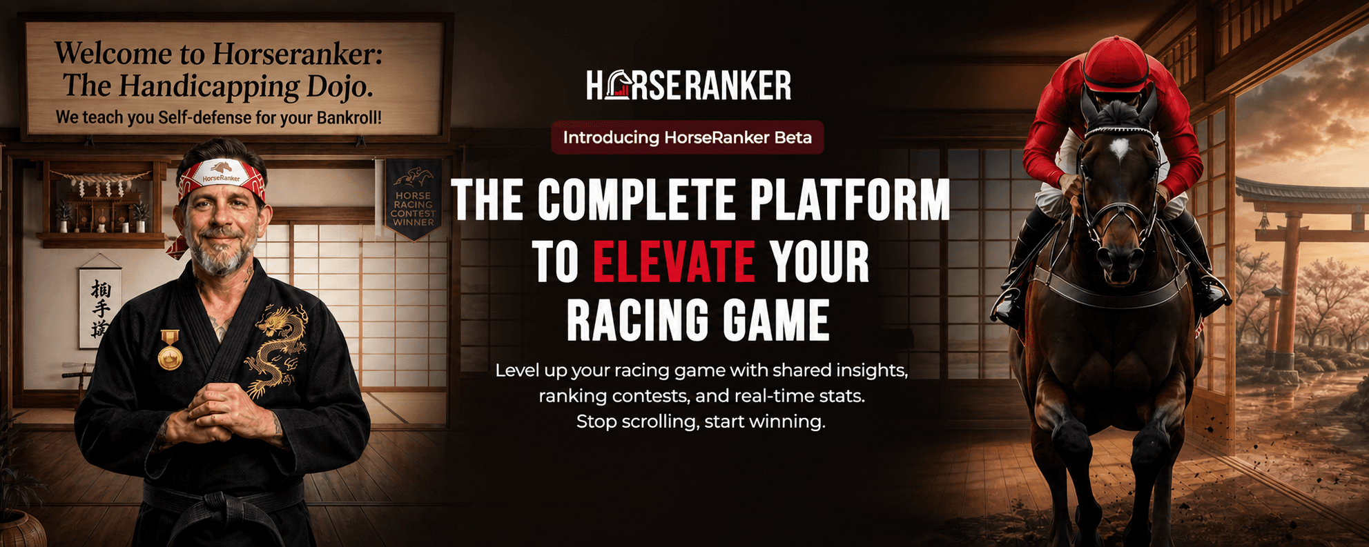 Horseranker Introducing HorseRanker Beta THE COMPLETE PLATFORM TO ELEVATE YOUR RACING GAME Level up your racing game with shared insights, ranking contests, and real-time stats. Stop scrolling, start winning.